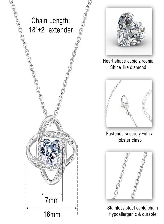 EPIRORA Best Friend Birthday Gift for Women- Love Knot Pendant Necklace for Bestie, Friendship Bff Jewelry Gifts for Friend, 18" - Image 3